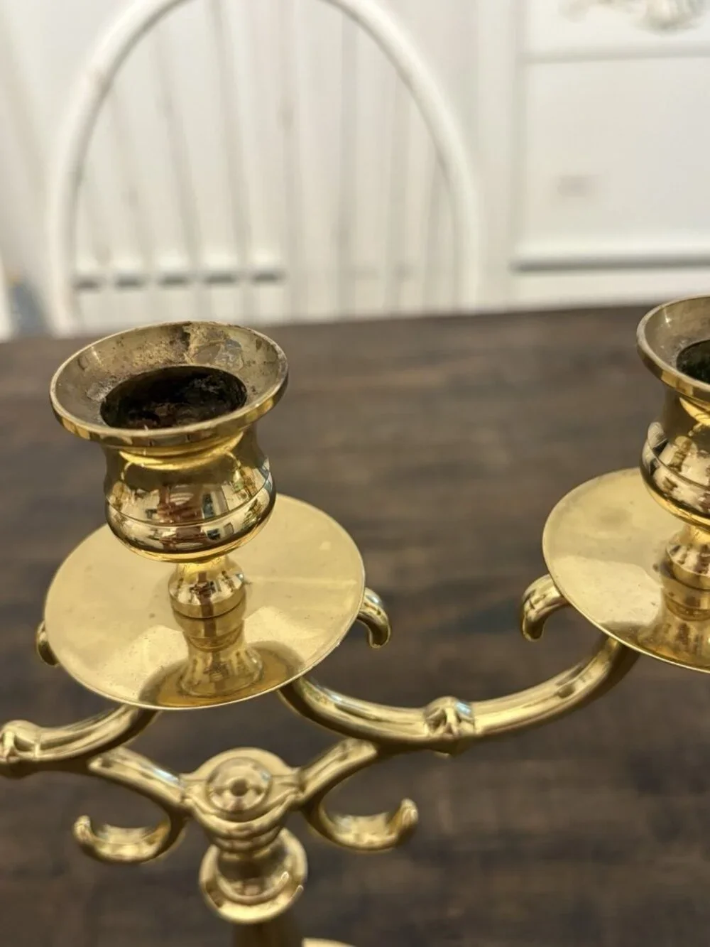 Vintage Baldwin Brass 3 Arm Candle Holder 11 Inch Candelabra